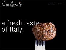 Tablet Screenshot of cardonesrestaurant.com